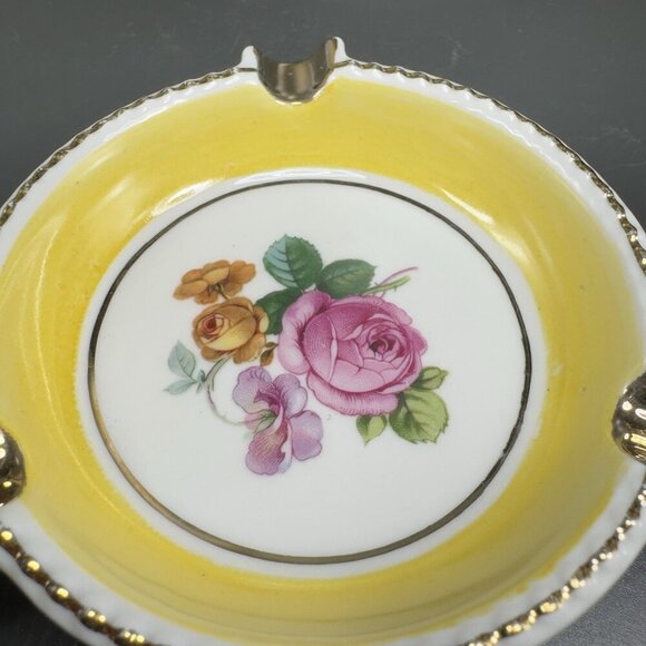 Vintage Schumann Arzberg Germany Dish Ashtray With An Antique Floral Design VTG - Picture 5 of 13